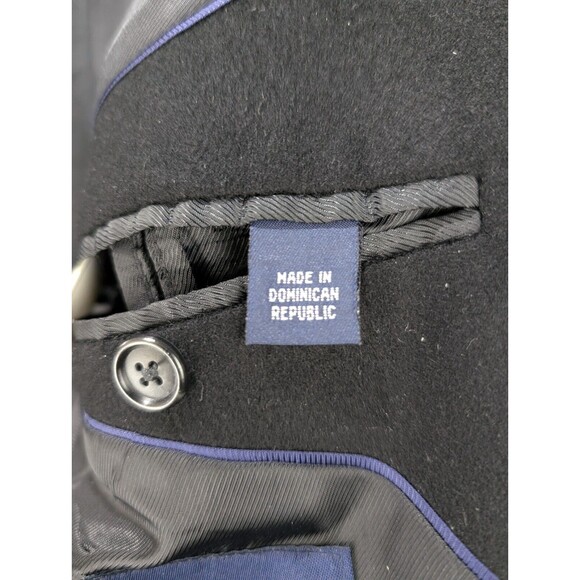 Grant Thomas Jacket Black 100% Cashmere Lord Taylor‎ Blazer Sport Dress Coat 46R - Picture 9 of 11